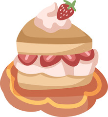 cake with strawberry