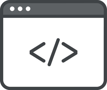 Web Development Coding Browser Window Icon

