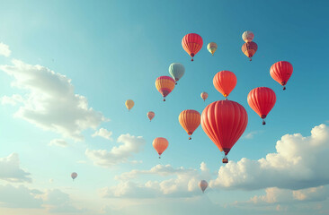 Fototapeta premium hot air balloon in sky