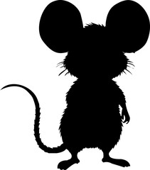 mouse silhouette with black color beautiful vector file svg