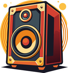 vector illustration of a speaker