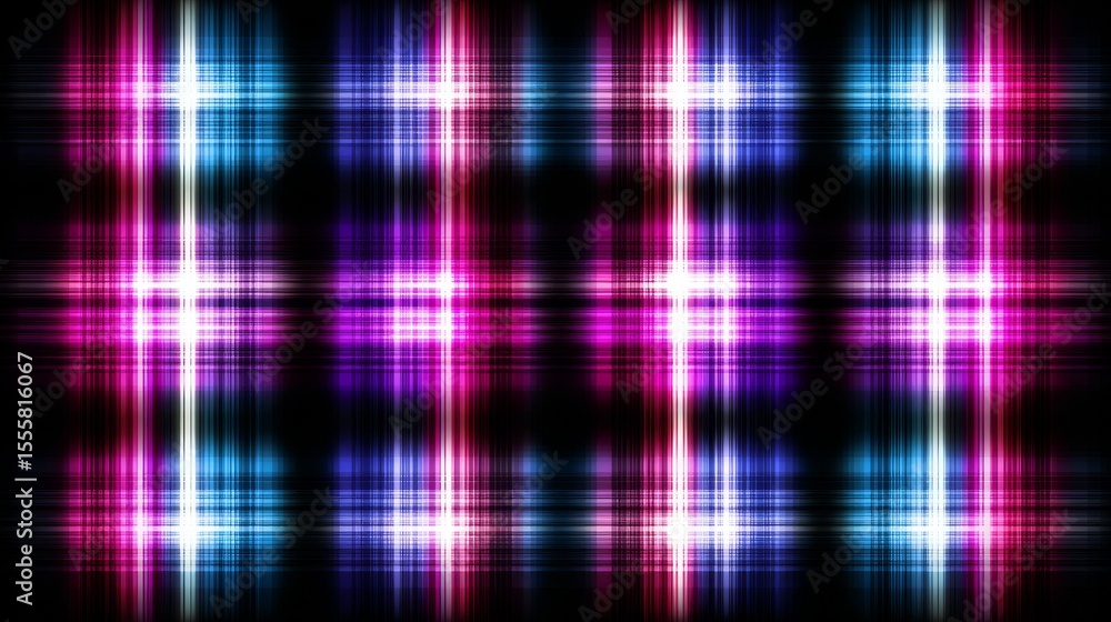 Poster a dazzling array of blue and pink neon lights set against a colorful background