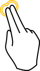 Obraz premium Two Finger Tap Gesture