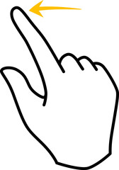 Swipe Left Gesture Touch Screen

