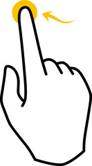 Obraz premium Single Finger Swipe Back Gesture Touch Screen