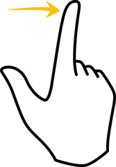 Swipe Right Gesture Touch Screen

