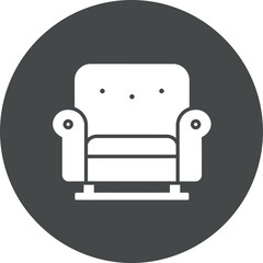 Comfortable Armchair Sofa Furniture Icon

