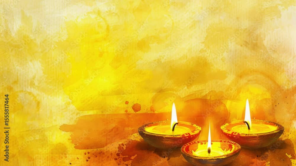 Poster three candles lit and placed on a table