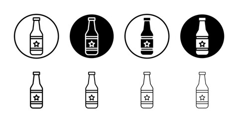 Beer icon thin flat simple illustration symbol
