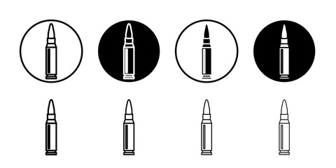bullet icon thin flat simple illustration symbol
