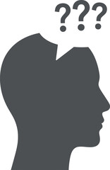 Confused Mind Question Marks Icon for Doubt & Uncertainty
