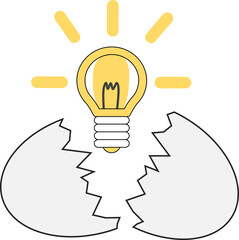 アイデアが閃くイラスト