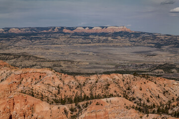 Lower Inspiration Point , Bryce Canyon National Park, Utah. Claron Formation, (Tcp) Pink member;...