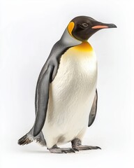 Fototapeta premium King Penguin on White Background