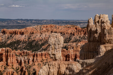 Lower Inspiration Point , Bryce Canyon National Park, Utah.  Claron Formation, White limestone...