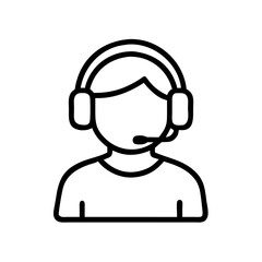 Person with headset providing support in a customer service setting  