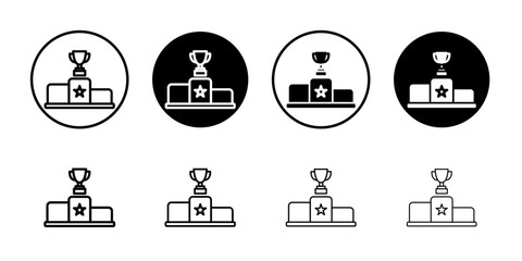 Podium icon thin flat simple illustration symbol