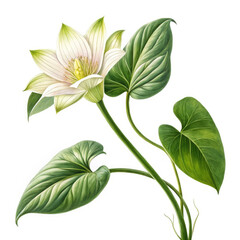 Naklejka premium green plant isolated on white background