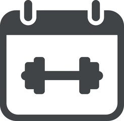 Fitness Workout Schedule Icon - Gym Training Calendar Plan
