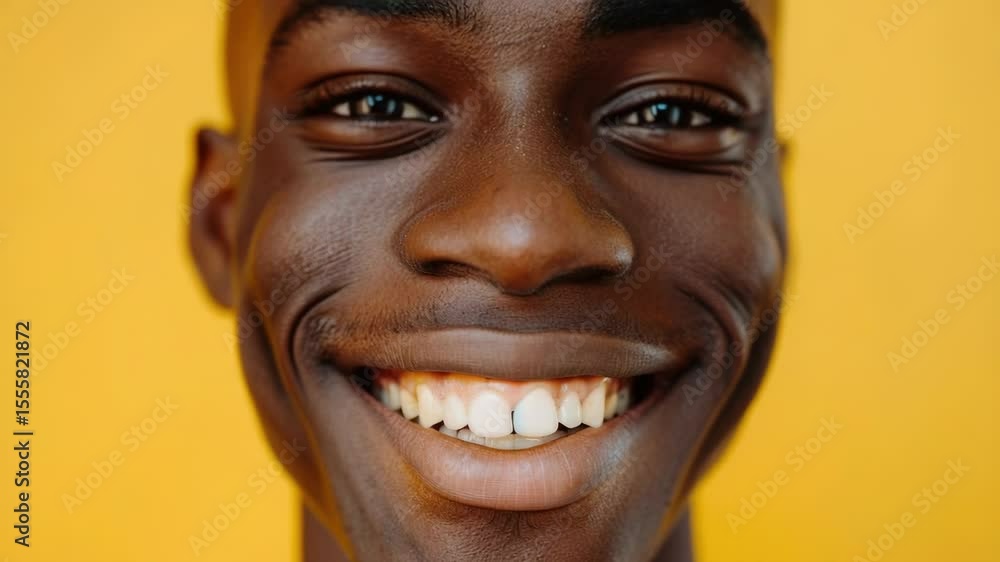 Poster portrait of a smiling individual from a close angle