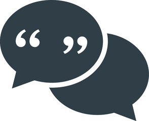 Quote Speech Bubbles Icon - Communication & Dialogue Symbol