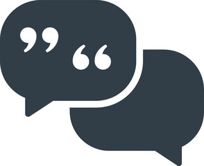 Quote Speech Bubbles Icon - Communication & Dialogue Symbol