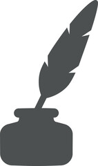 Quill Pen & Inkwell - Classic Writing & Literature Symbol