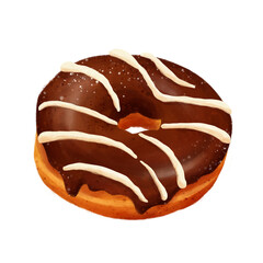 Donut with chocolate icing