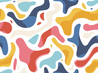Wavy lines and rounded elements in a minimal abstract art style.