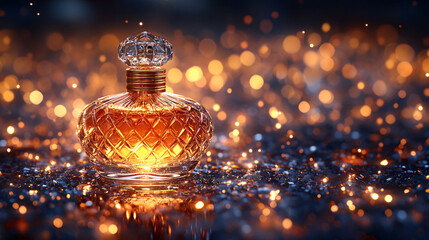 Captivating essence of luxury perfume studio setup product photography elegant environment close-up view aromatic concept