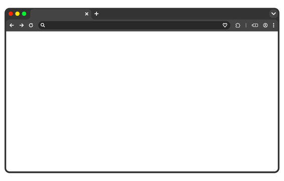 PCウィンドウ フレーム ブラウザ タブ  検索エンジン ダーク UI  MacOS Chrome風 (.PNG)