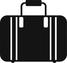 black suitcase isolated on white