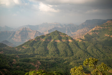 Arthur's Seat, a beautiful landscape, a sightseeing attraction in Mahabaleshwar, India
