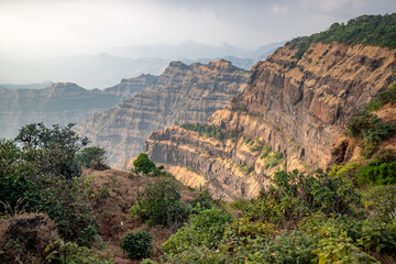 Arthur's Seat, a beautiful landscape, a sightseeing attraction in Mahabaleshwar, India