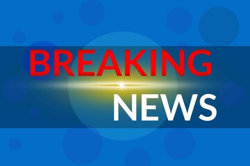 Obraz premium Blue background Breaking News Lower Third with Dynamic Line Animation