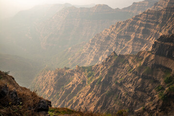 Arthur's Seat, a beautiful landscape, a sightseeing attraction in Mahabaleshwar, India