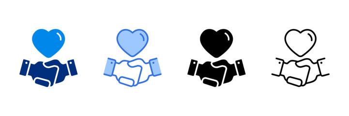 Trust Icon Set Multiple Style Vector Illustration