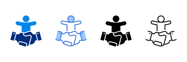 Loyalty Icon Set Multiple Style Vector Illustration