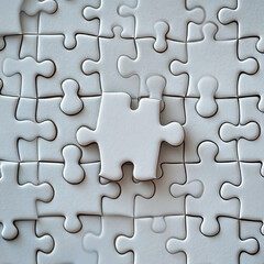 White puzzle pieces, 