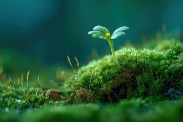 Macro view of seedling banner