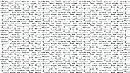 Obraz premium Seamless pattern with hand drawn arrows in black and white for textile or wallpaper design