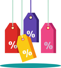 colorful sale tags