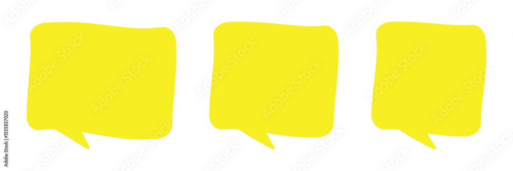 Poster Speech bubbles. communication concept, Speak bubble text, vector set of flat message bubbles show chat bubble or dialog boxes on white background.