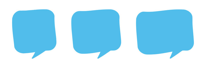 vector set of flat message bubbles show