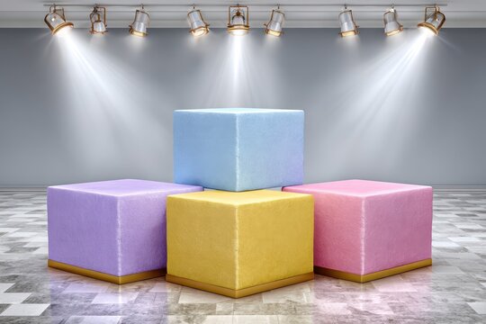 Product podium with textured background