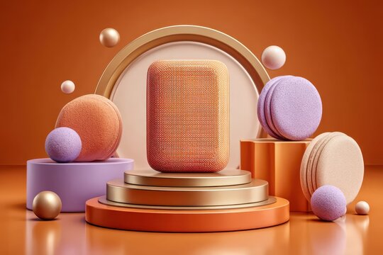Product podium with textured background