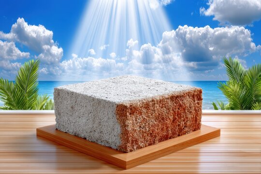 Product podium with textured background