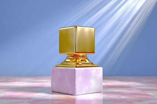 Product podium with textured background