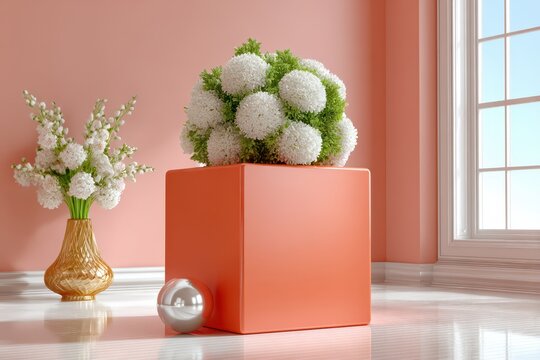 Product podium with textured background