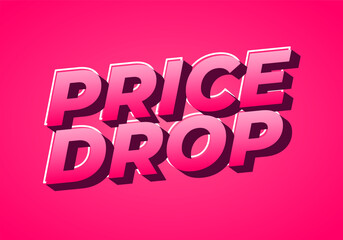 Bold Price Drop Announcement. pink colors